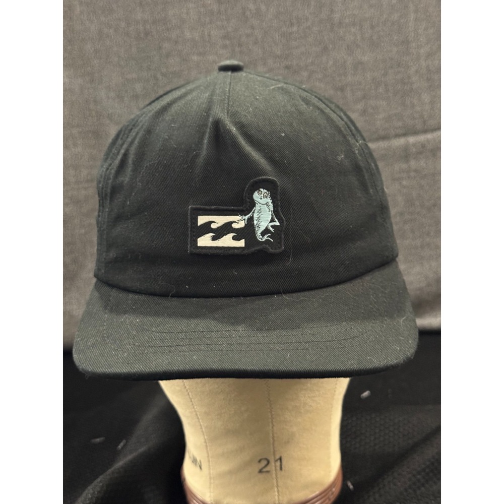 Billabong Trucker Cap Boys One Size Black Dr. Seuss Patch Snapback Comfort Hat